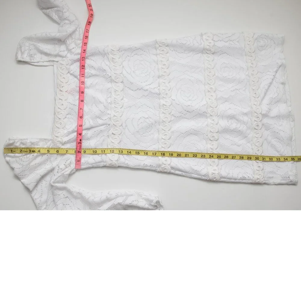 Lilly Pulitzer Zella Lace Dress Floral Bungalow Blossom Resort White Size 6 - Picture 7 of 7
